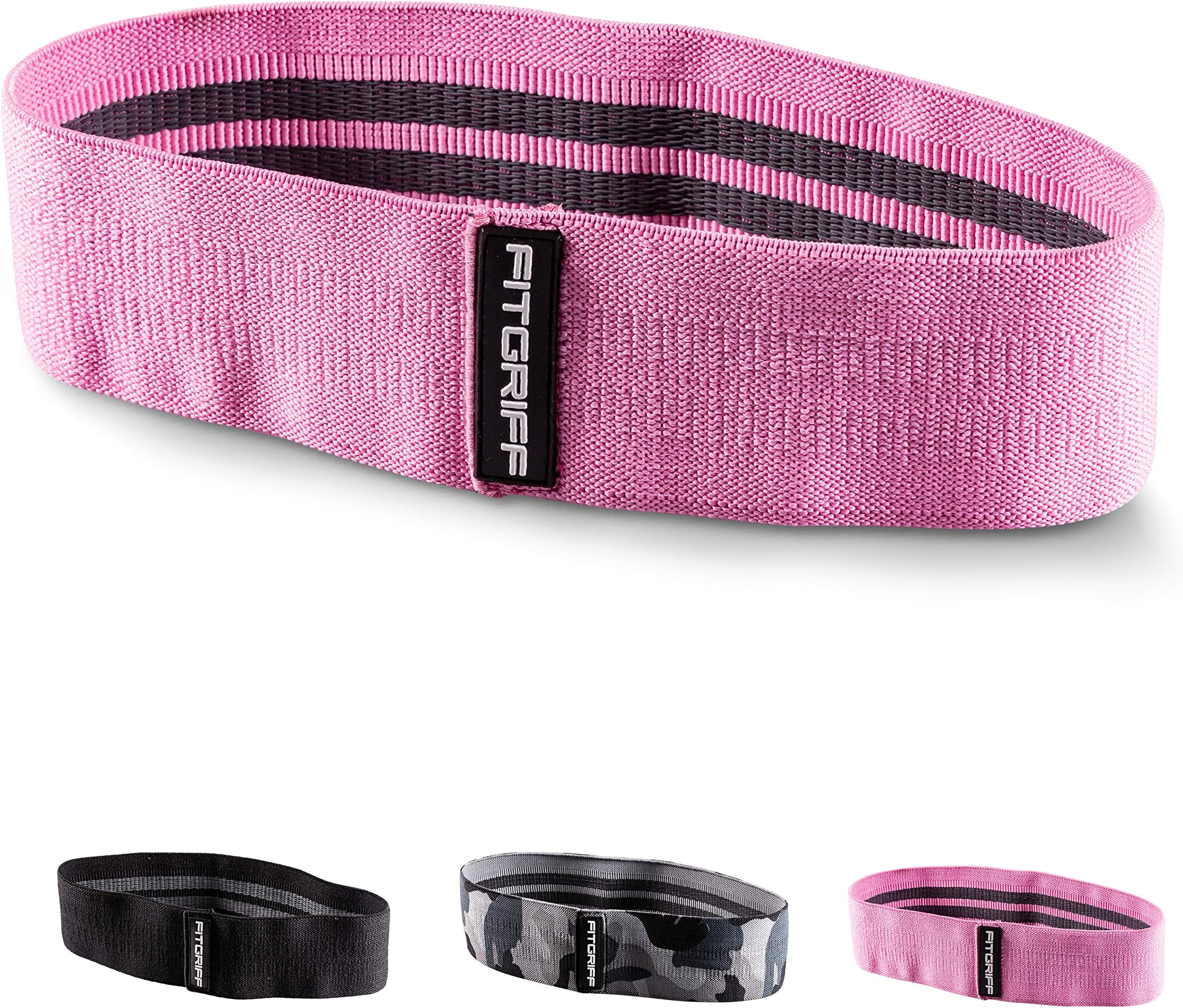 Fitgriff® Booty Band - Heavy and Strong Hip Circle [non-slip] - Fabric Resistance Band for for Men and Women - Workout, Exercise, Gym, Training, Fitness