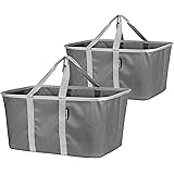 Amazon Com Clevermade Collapsible Laundry Tote Large Foldable Clothes Hamper Bag Laundrycaddy Carryall Xl Pop Up Storage Basket With Handles Dark Teal Light Teal Pack Of One Home Improvement