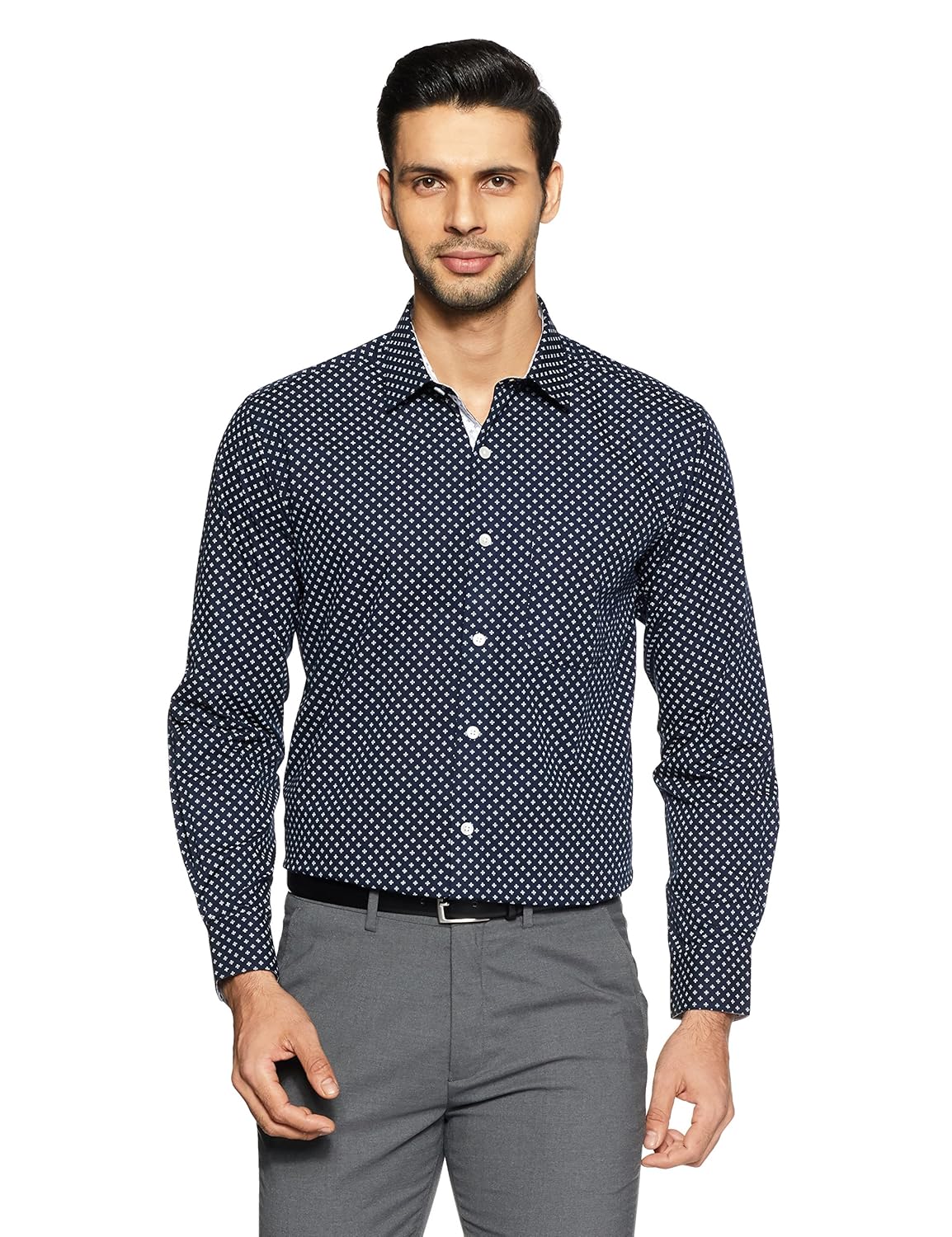 symbol amazon brand men's regular fit formal shirt