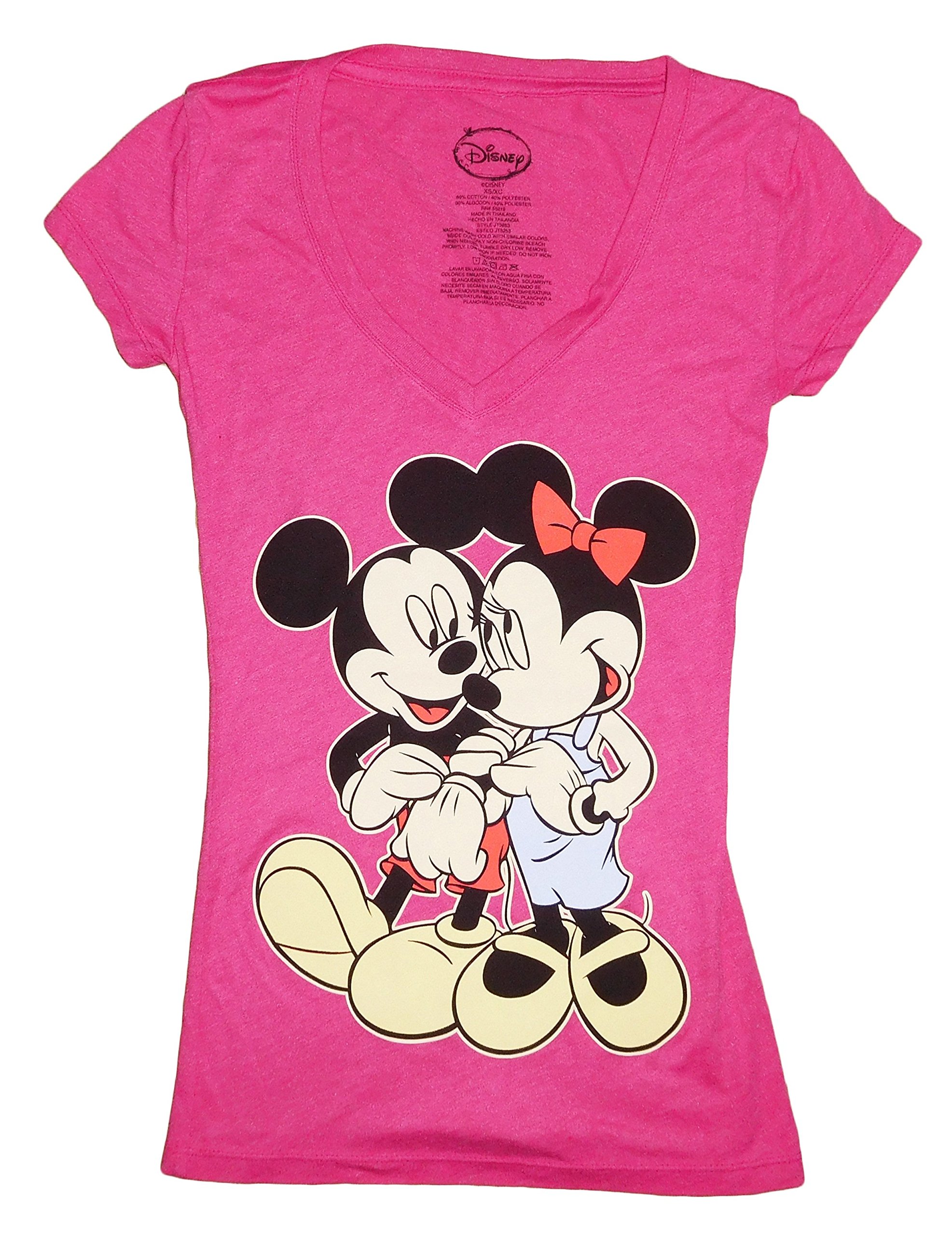 Disney Juniors Mickey And Minnie Mouse V Neck T Shirts