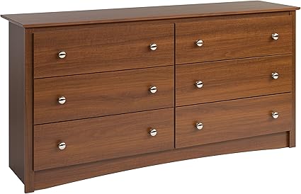 Prepac Ldc 6330 V Sonoma 6 Drawer Dresser Warm Cherry Amazon Ca