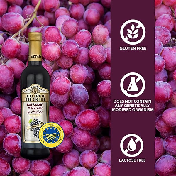 FILIPPO BERIO BALSAMIC VINEGAR OF MODENA 8.4 FL. OZ. GLASS BOTTLE, GLUTEN FREE, LACTOSE FREE, NON-GMO