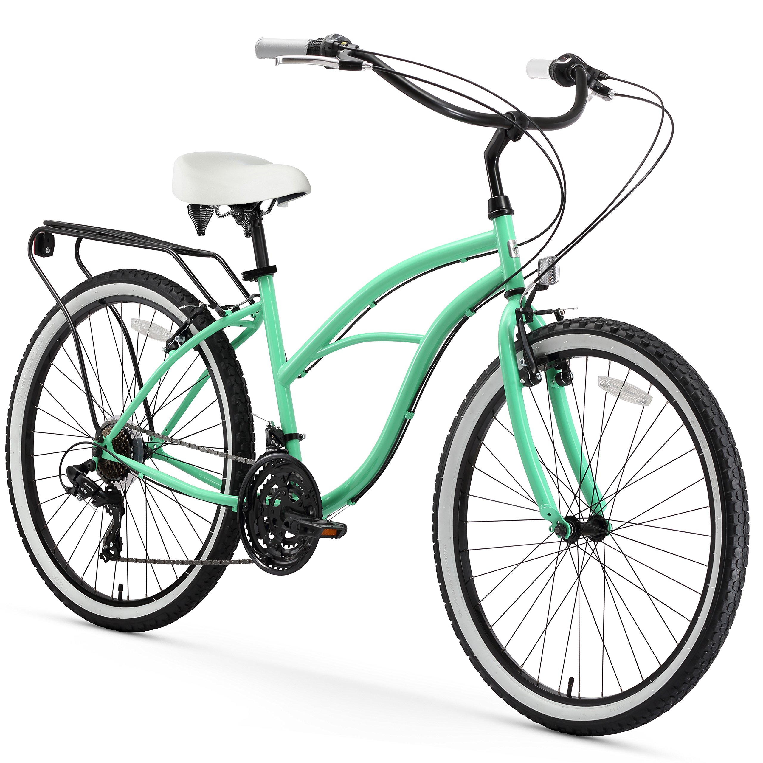 sixthreezero Around The Block Women's 21Speed Beach Cruiser Bicycle