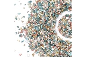 SONGIN Crushed Glass Craft Glitter for Resin, Irregular Metallic Crystal Chips Sprinkles Chunky Glitter Shiny Nail Sequins Flakes for Nail Art DIY Jewelry Making Decoration Vase Filler (2-4 mm)