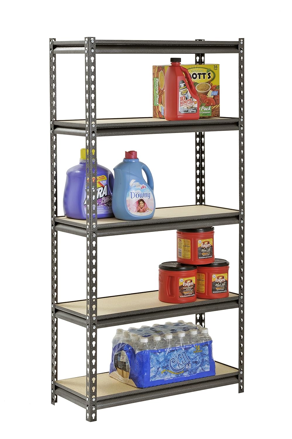 Muscle Rack UR301260PB5P-SV Silver Vein Steel Storage Rack, 5 Adjustable Shelves, 4000 lb. Capacity, 60" Height x 30" Width x 12" Depth: Industrial & Scientific
