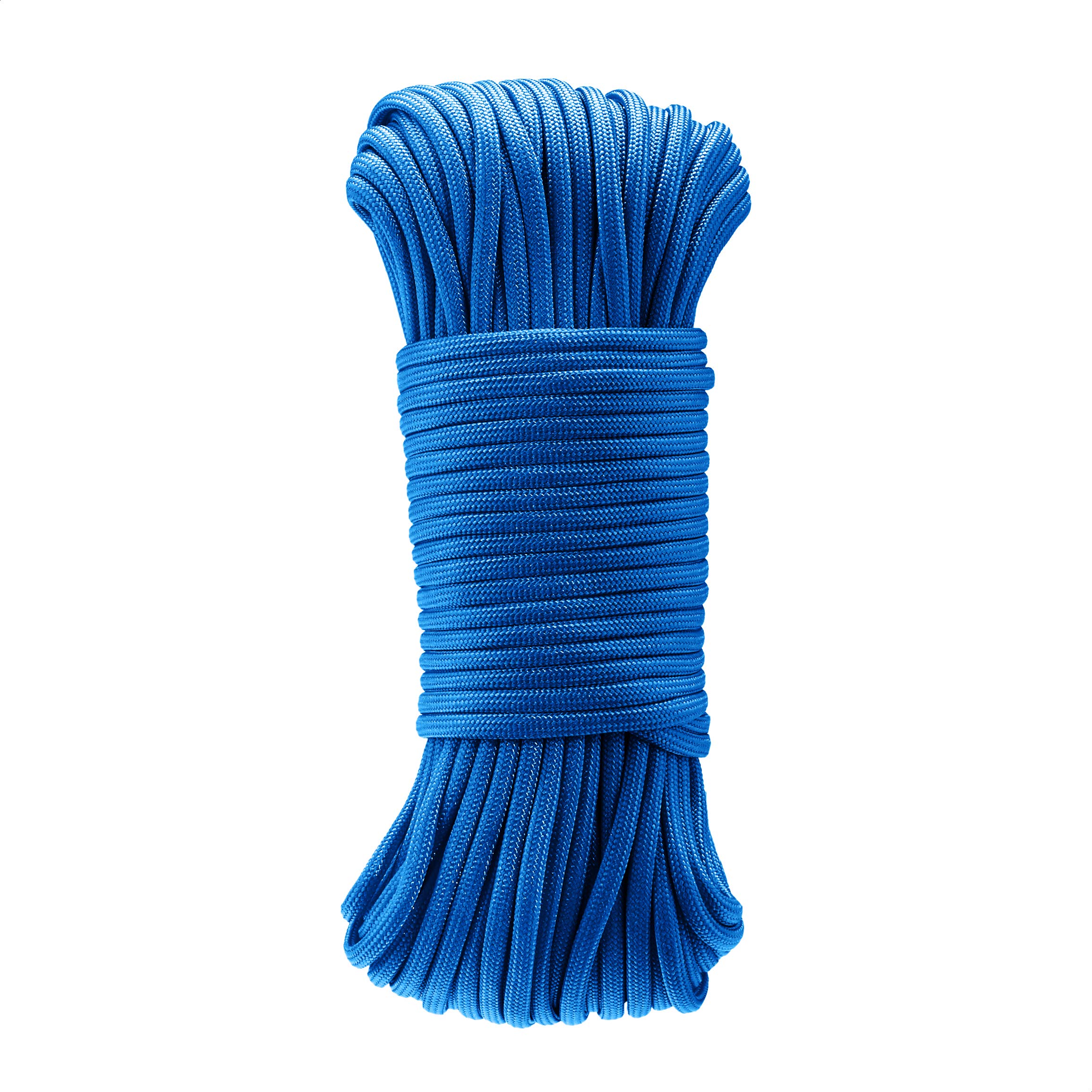 Photo 1 of Amazon Basics 550 Type III Paracord, 7-Strand Core, High Strength - 5/32 in x 100 ft (4mm x 30m), Blue