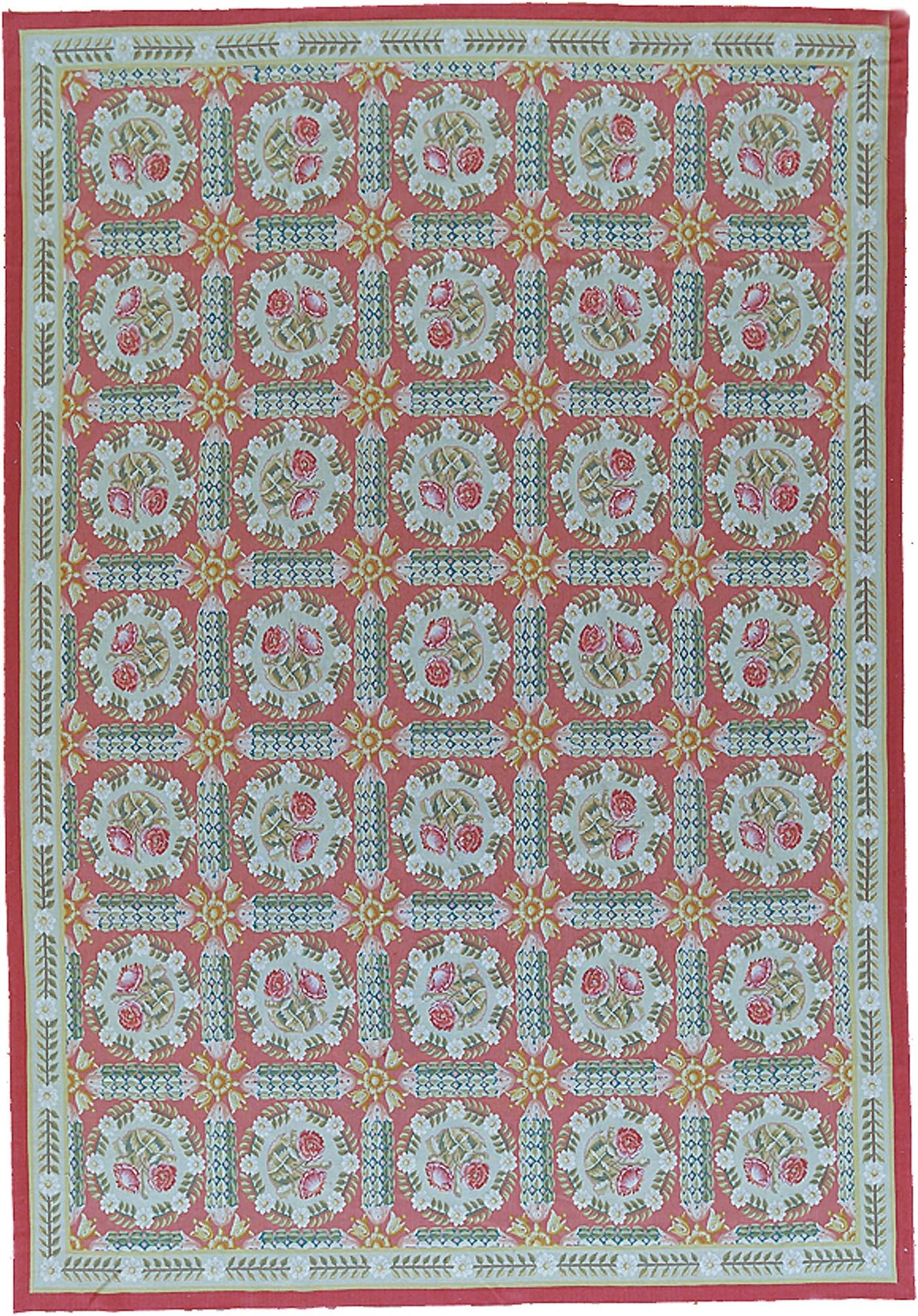 Pasargad Aubusson Hand-Woven New Zealand Wool Area Rug- 13' 8" X 20' 1"