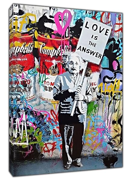 Amazon De Banksy Love Is The Answer Einstein Kunstdruck Auf
