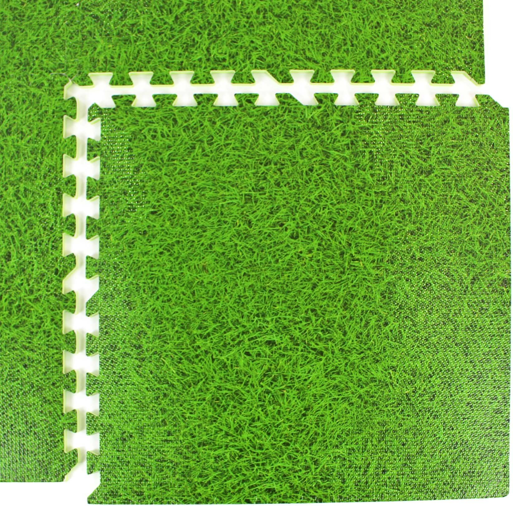 Easimat Grass Effect EVA Interlocking Foam Mats 32 tiles (128sqft) - 11.89sqm