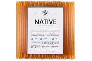 Homestead Honey Native Sticks 100 Count - Pure Wildflower - Individual Packets - Unfiltered Snack for Kids, Hiking, and Tea - Natural, No Additives - 8.25x6x1.25 inches