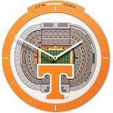 YouTheFan NCAA Tennessee Volunteers StadiumView 3D Wall Clock | 3D, Multiple Layers Form Replica Of Team Stadium, Ready To Hang, Officially Licensed, Fan Gift, Floating Wall Mount Design