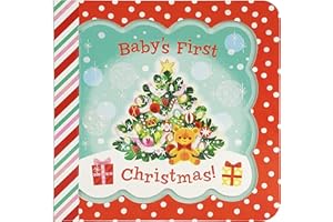 Baby's First Christmas Greeting Card Board Book (Includes Envelope and Foil Sticker) For Newborns, 0-12 Months