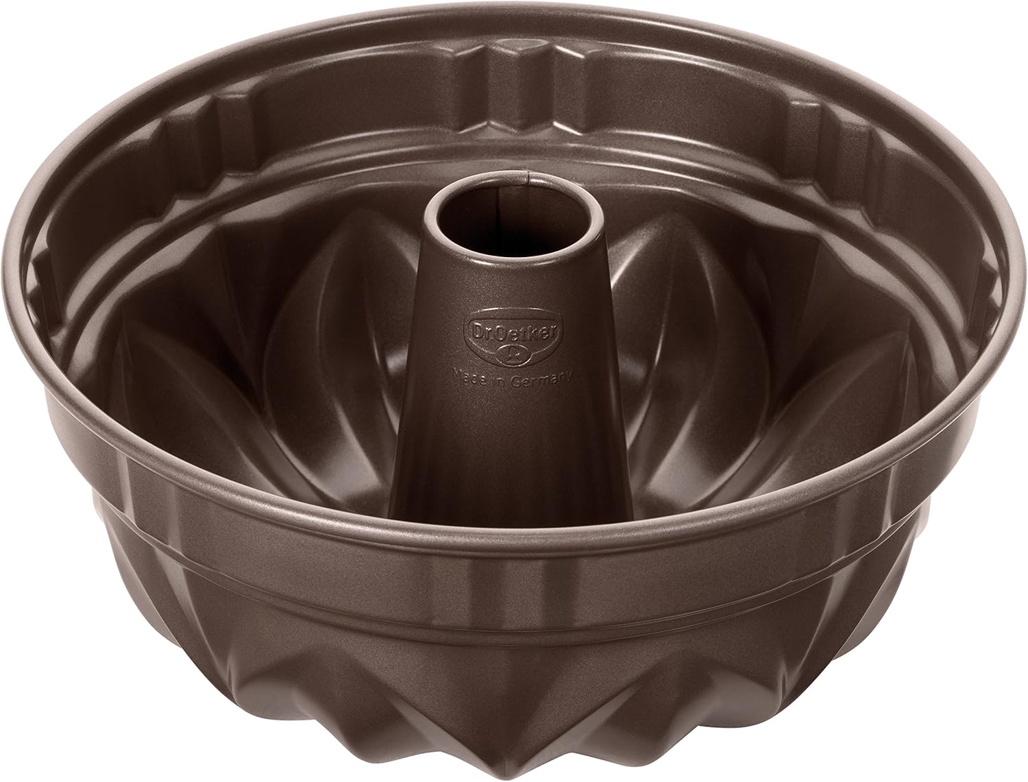 Dr. Oetker Special Edition Gugelhupf Ø 25 cm, runde Backform der Serie Back-Edition aus Stahl, Bundform mit Antihaftbeschichtung (Farbe: braun), Menge: 1 Stück