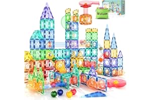 WOTOLIT 148PCS Magnetic Tiles Pipe Magnetic Blocks Magnets Toys for Kids Toddler Toys, Compatible with Major Brands Magnet Toys, Magnetic Building Set Magnet Tiles Building Block for Age 8-12 Girl Boy Toys