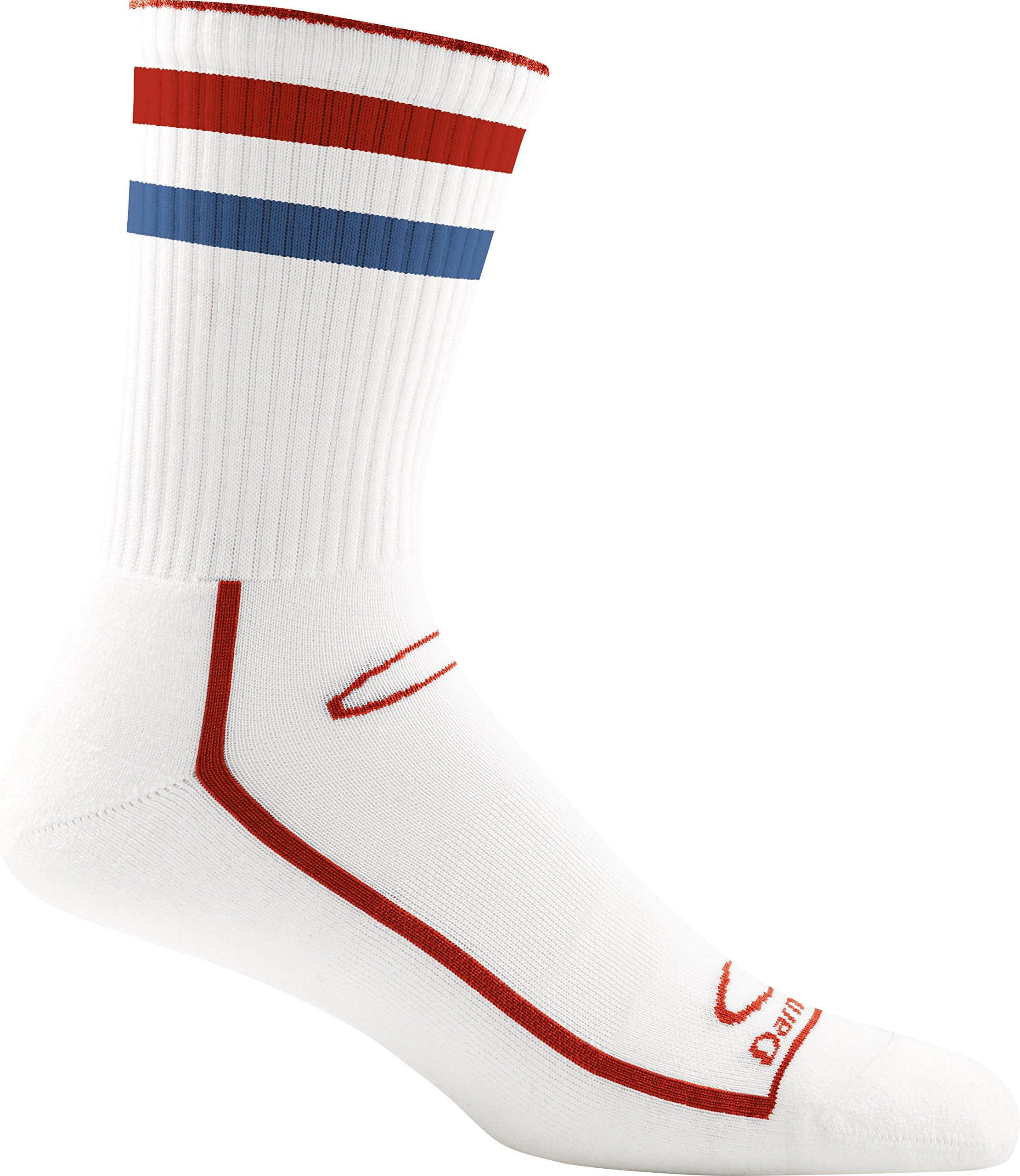 Darn Tough Men's Dynamite Stripe Crew Gym Sock Red-Blue