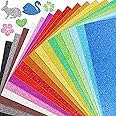 BigOtters 20 Sheets Glitter Cardstock, 10 Colors Premium Card stock Paper for Scrapbook and Craft Projects, School Supplies, 8.5 x 11, 250GSM