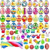36 Pack Prefilled Easter Eggs with Fidget Toys Bright Colorful Easter Eggs Prefilled with Variety Easter Stress Toys Inside Great for Kids Toddler Easter Basket Stuffers Eggs Fillers Party Favors