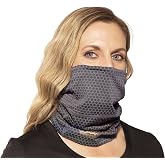 Copper Fit Unisex Adult Guardwell Face Cover and Neck Gaiter, Washable, Charcoal