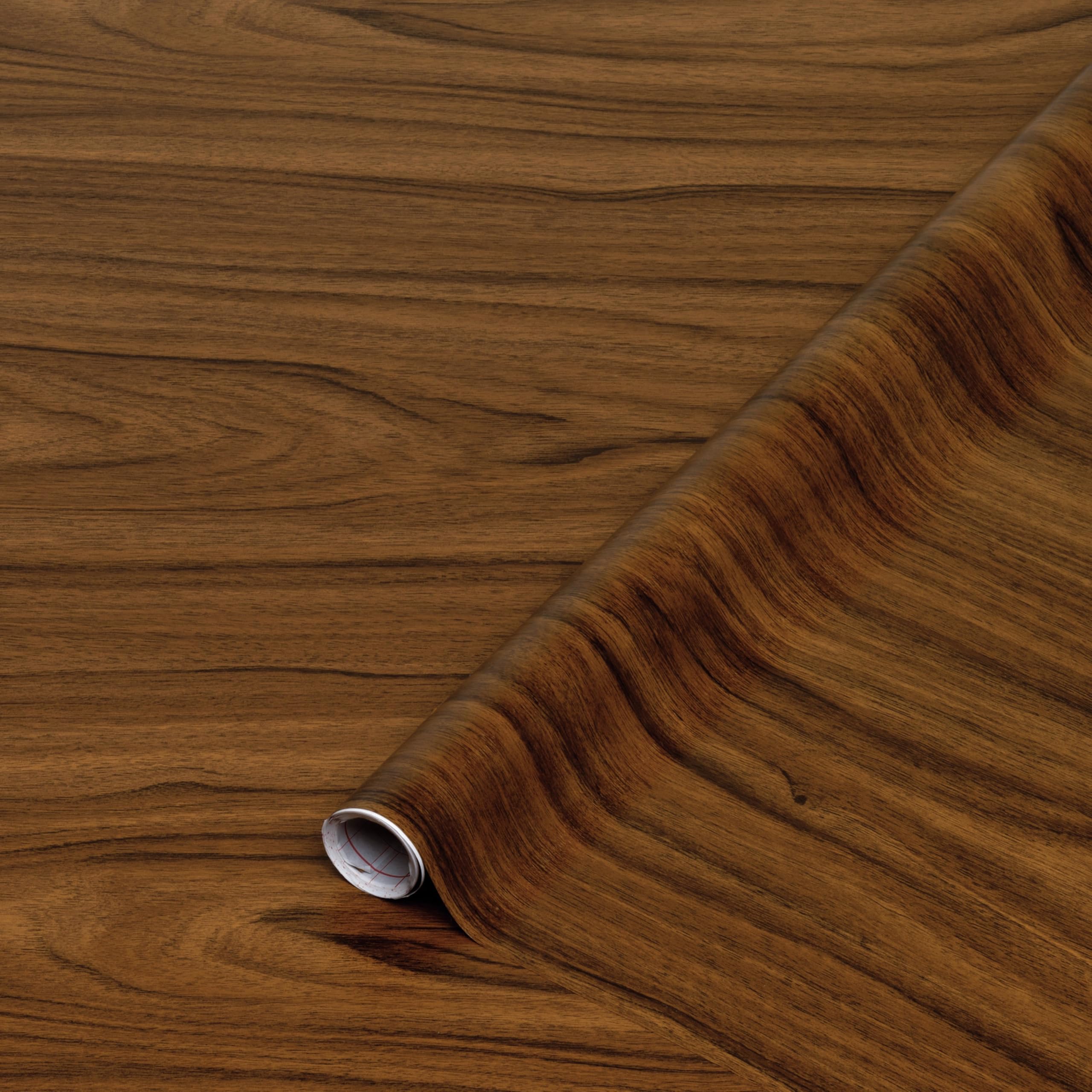 d-c-fix vinyl wrap Walnut medium wood effect 45 cm x 2 m - sticky back plastic roll for furniture, kitchen & cupboards - contact paper sticker self adhesive film