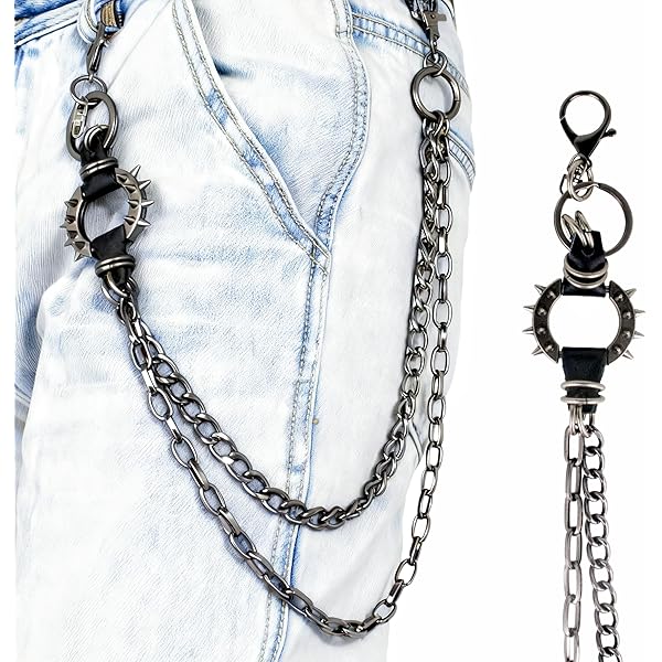 Amazon.com: ZEKEE Wallet Chain Pants Chain Hip Hop Punk Jeans