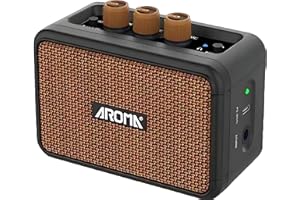 Ulumac Aroma Mini Guitar Amplifier, 5W Small Electric Guitar Amp with Clean/Overdrive Channel, Rechargeable Portable Amp, AG-