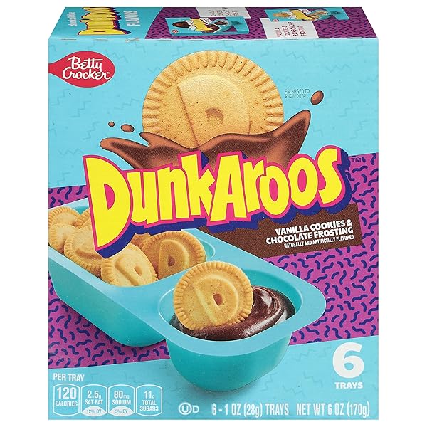 DUNKAROOS CHOCOLATE COOKIES AND DOUBLE CHOCOLATE FROSTING, 6...