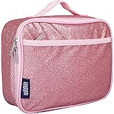 Wildkin Kids Insulated Lunch Box – Durable and Reusable for School & Travel - Pink Glitter