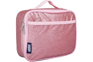 Wildkin Kids Insulated Lunch Box – Durable and Reusable for School & Travel - Pink Glitter