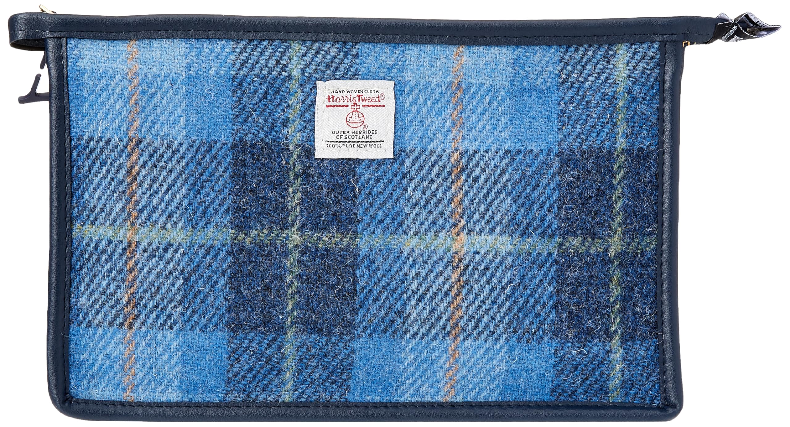 Vagabond Bags Harris Tweed Check Holdall Toiletry Bag, 24 cm, Mid Blue