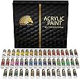 MyArtscape Acrylic Paint Set - 48 x 12ml Tubes - Lightfast - Heavy Body - Non Fading - Vibrant Colors - Artist Quality Painting Supplies - Professional Grade Paints