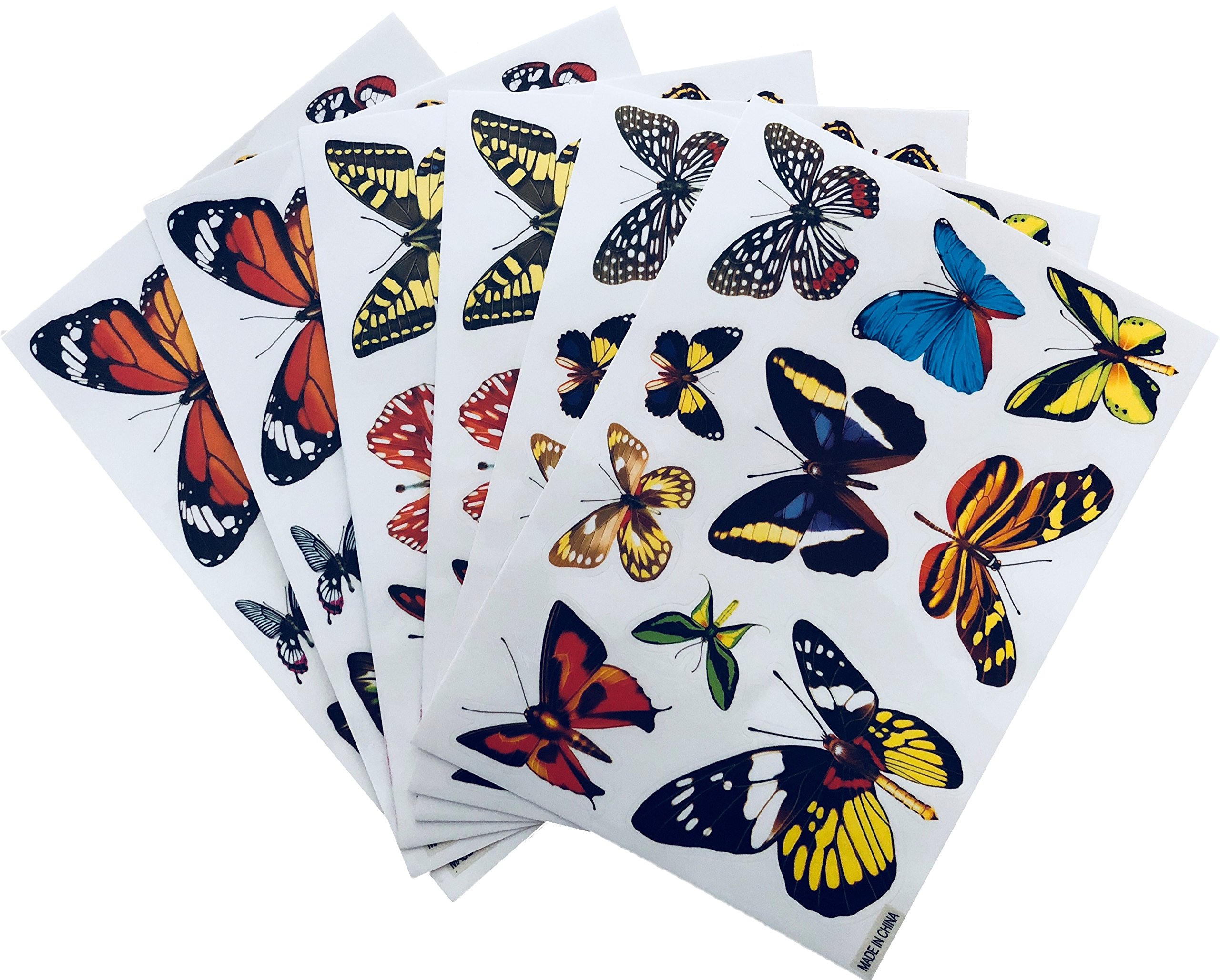 Butterfly Window Stickers, Window Decals, Removable, Classroom