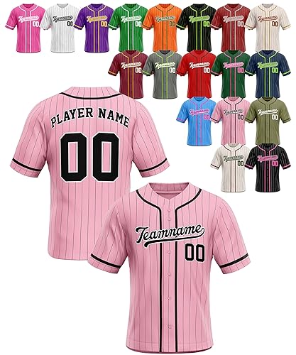 Custom Stripe Baseball Jerseys Personalized Pinstripe Team