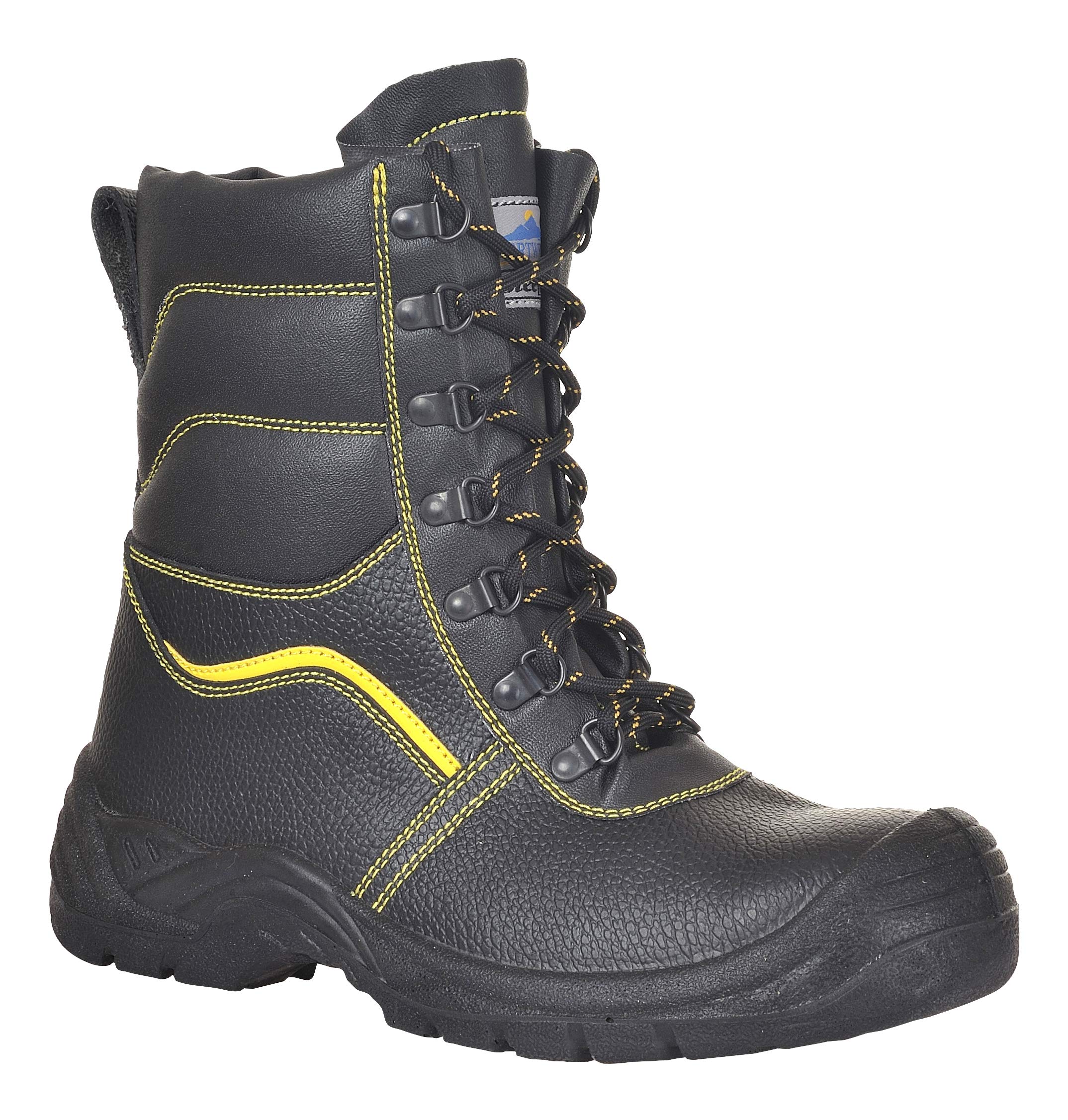 Portwest FW05BKR44 Steelite Fur Lined Protector Boot, S3 CI, Regular, Size: 44/1, Black