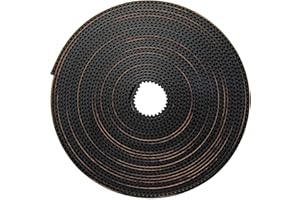 SHCEEC 2GT Open Timing Belt 6mm Width 2mm Pitch Non-Slip Rubber Fiberglass Open Belt for Prusa i3 3D Printer 5 Meters (16.4 Ft)