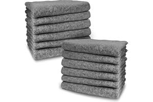 JourneyO Textile Moving & Packing Blankets 12 Pack-54" x 72" Furniture Shipping Pads for Moving and Storage- Gray