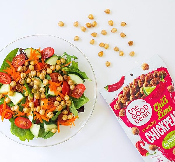 THE GOOD BEAN CHICKPEA SNACKS, SMOKY CHILI/LIME, GLUTEN AND NUT FREE, 6 OUNCE