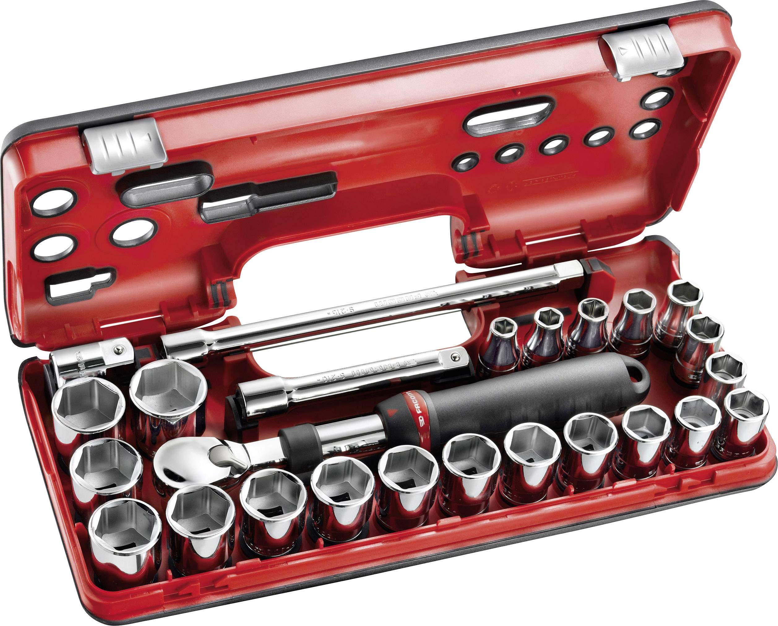 Facom SXL.DBOX2 Series SXL.DBOX 1/2" Extendable Ratchet Set, 400 mm Length