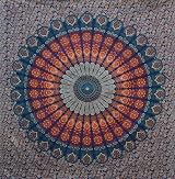 Bless International Indian Bohemian Psychedelic Peacock Mandala Wall Tapestry view 6