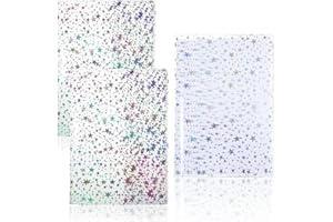 Feifeiya 2 Pcs White B6 Jelly Cover for Week Planner Transparent Planner Glitter Star Clear Cover for Journal and Notebooks