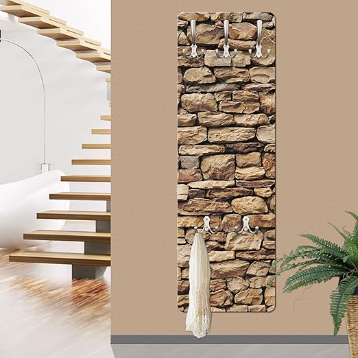 title=Apalis 67495 appendiabiti da parete muro di pietra americana, 139 x 46 cm