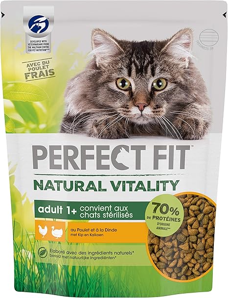 Perfect Fit Natural Vitality Croquettes Pour Chat Adulte Riche En Dinde Et Poulet 6 Sacs De 1kg 6 X 1kg Amazon Fr Animalerie