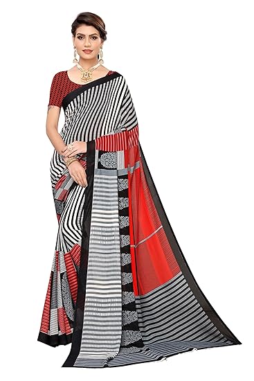 Georgette with Blouse Piece Saree (SDPL-Shivani_Black_Free Size)