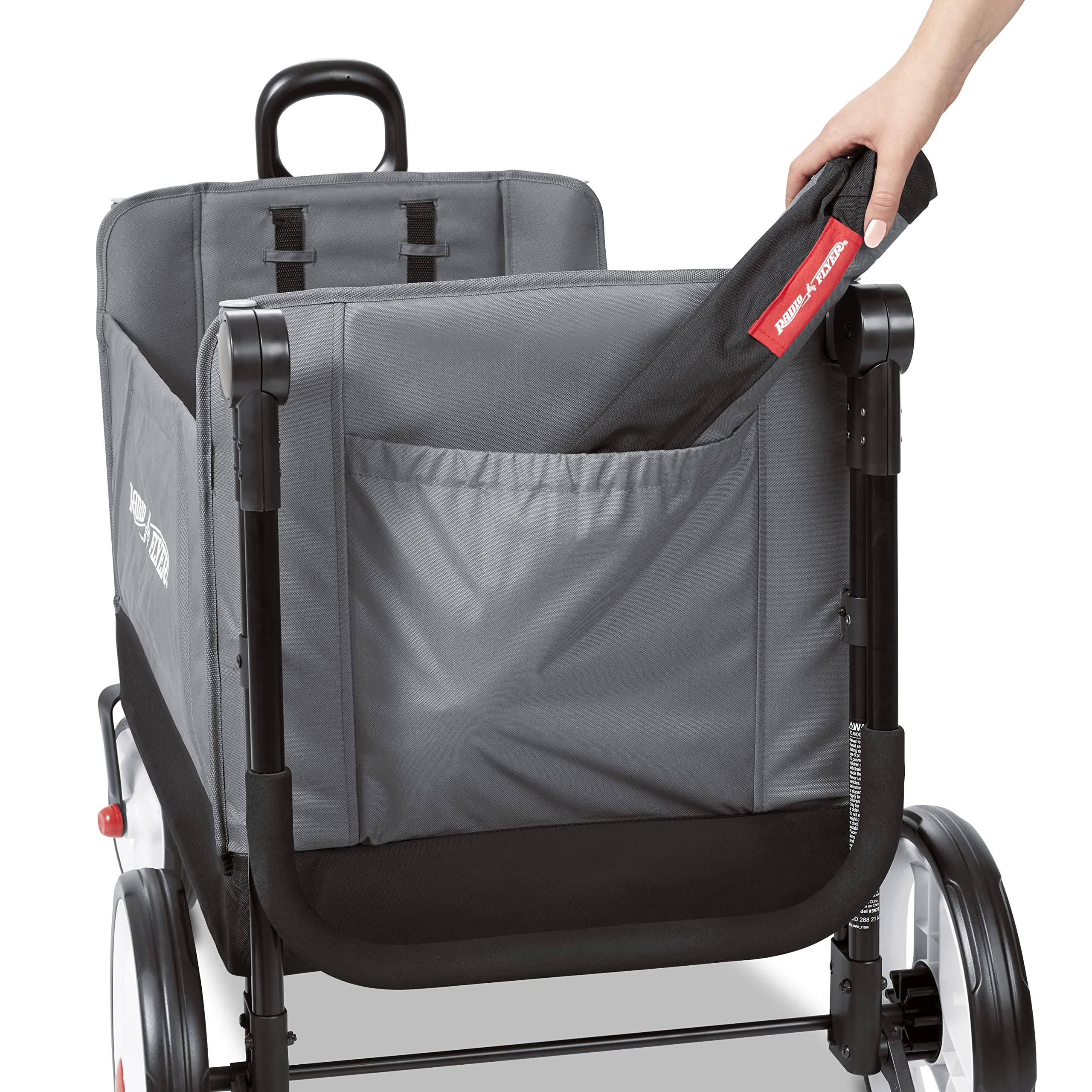 Stroller Wagon for Kids, Baby Stroller, Utility Cart, Rolling Cart, Radio Flyer City Luxe Stroll 'N Wagon, for Ages 1+ Years, Gray