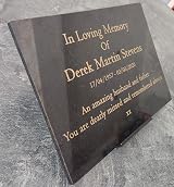 Personalised Granite Memorial Plaque 29x21cm Gold Lettering Crematorium Grave view 4