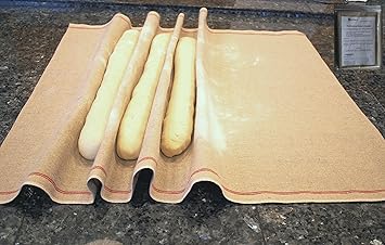BrotformDotCom Bakers Couche - 100% Pure French Flax Linen Proofing Cloth 26 x 35 Inch