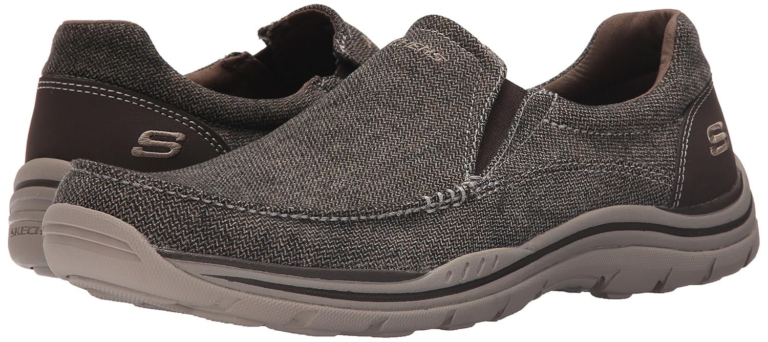 skechers mens canvas slip on