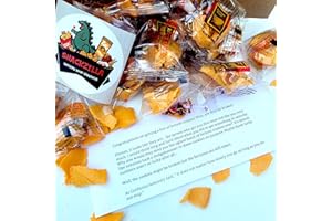 Snackzilla Fortune Cookies Bites - Uniquely Cracked Fortune Cookie Experience - Chinese Food Takeout Favor - Party Supplies - Game Prizes - Goody Bag Stuffers