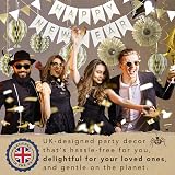 Itsy Bitsy Party Co Premium Reusable Birthday Decorations White Gold view 6