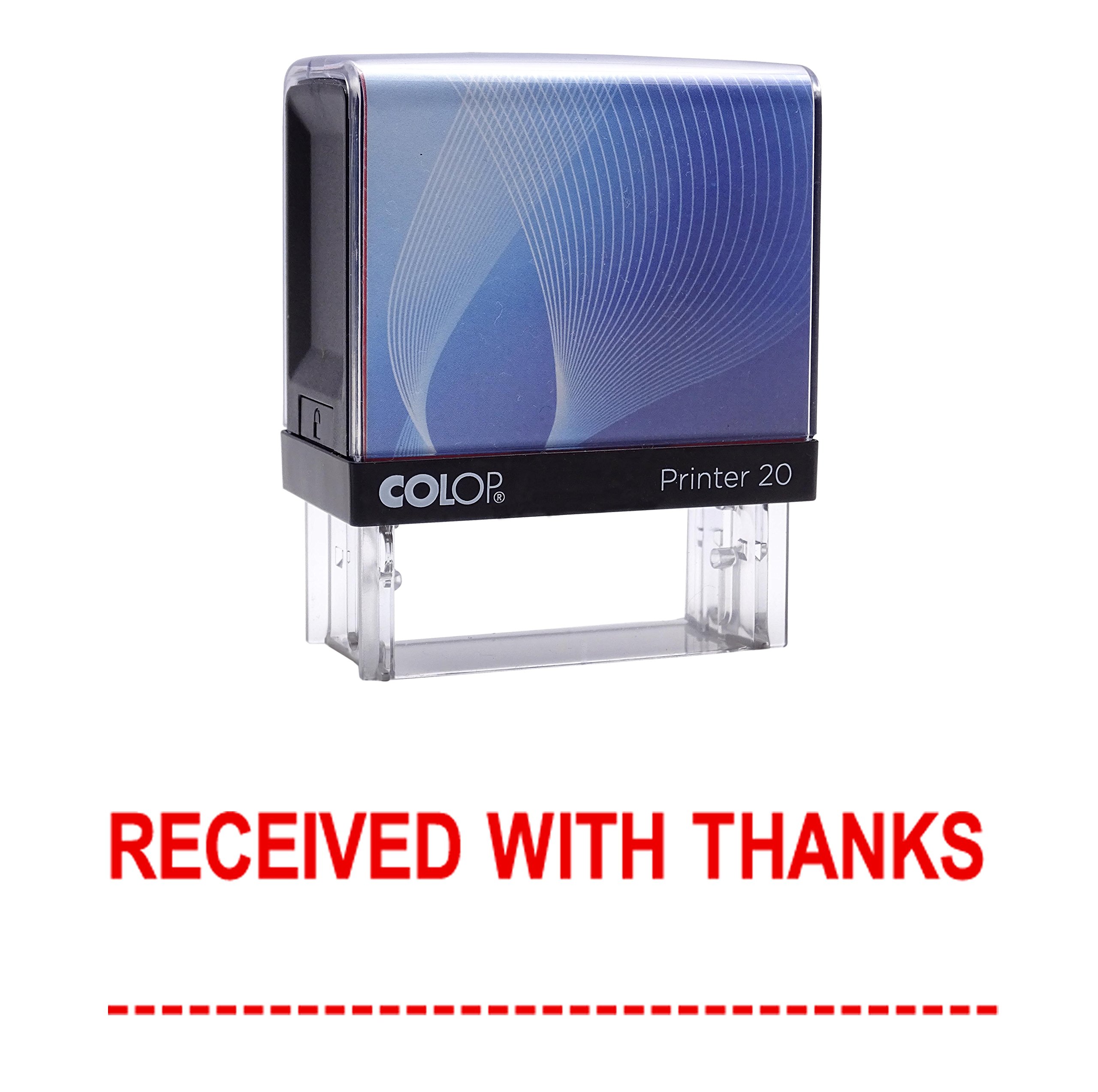 Received with Thanks Self Inking Rubber Stamp Custom Colop Office Stationary P20 Mini Stamper