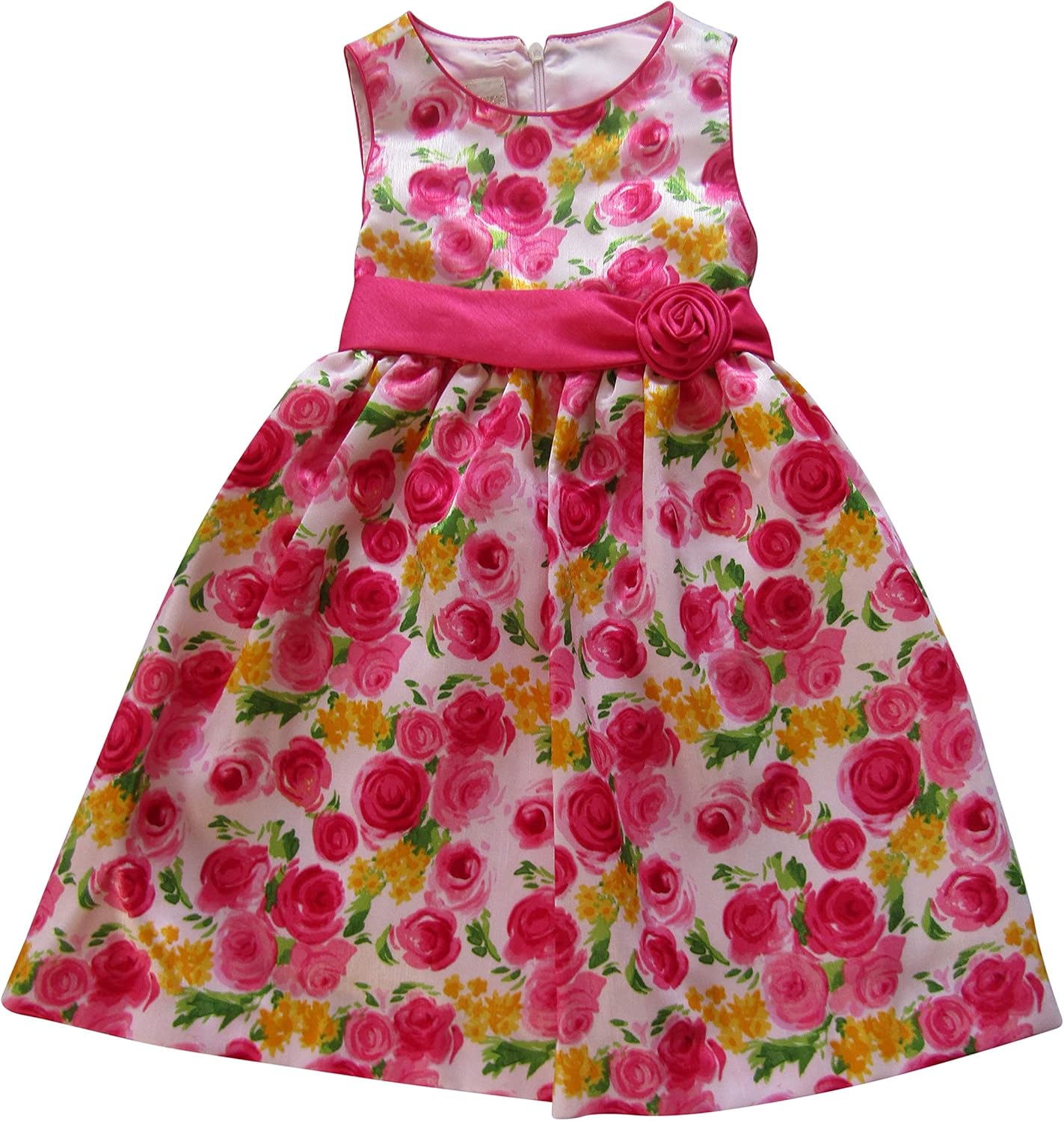 girls pink floral dress